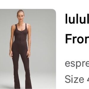 Lululemon Align Zip Front Bodysuit- Espresso